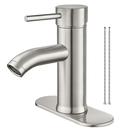 Airuida Brushed Nickel Bathroom Bowl Sink Faucet Short Single...