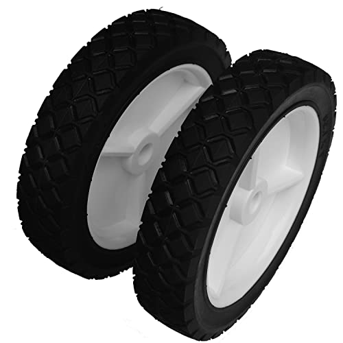 Zweipappel Pair Of Wheels Universal Replacement For Lawn Mower And Carts, 7X1.50 Rubber Wheels Width:1.26-Inch/32Mm #TOP4