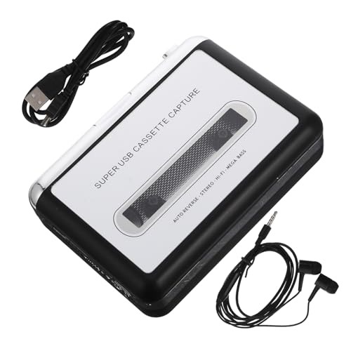 Tofficu Convertidor De Cinta USB Portátil Reproductor De Música De Alta Fidelidad para Convertir Casetes Antiguos Archivos