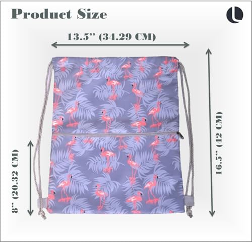 Image of Lify Drawstring Backpack Water Resistant String Bag Sports Sackpack Gym Sack with Side Pocket for Men Women - 1Piece