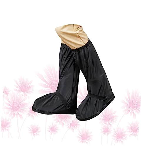Cubrecalzados impermeables para lluvia, ciclismo y motociclismo, reutilizables, ligeros y transpirables, color negro, talla S miniatura 1