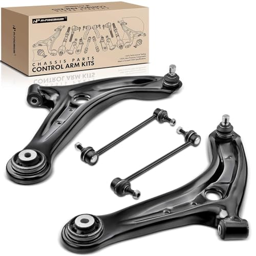 A-Premium 4Pcs Front Suspension Kit, Lower Control Arm Front Sway Bar Links, Compatible with Mazda 2 2011 2012 2013 2014