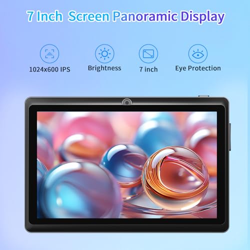 VASOUN 7 inch Tablet, Android 13 with 32GB ROM, Tablet PC with Quad Core Processor, GMS Certified WiFi Dual Camera, Portable Tablets with Case - Image 6