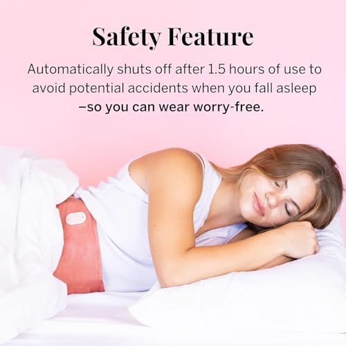Image of Pixie Period Heating Pad for Cramps - Wearable Cordless Graphene Heat Belt - 3 Heat Settings - Vibration Massage - Discreet - Adjustable Fit - Rechargeable - FSA Eligible and HSA Eligible - Pink