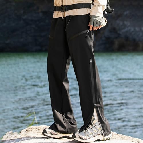 XYXIONGMAO Men's Streetwear Black Loose Multi-Pocket Joggers Cargo Pants Techwear Pleated Overalls Hip Hop Casual Sweatpants3