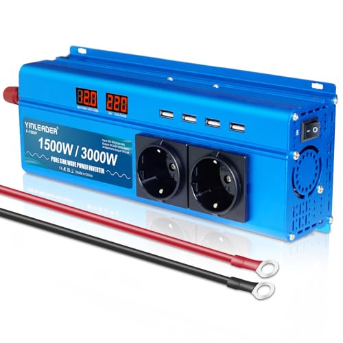 Yinleader Inversor Puro 1500W de 12v a 230v
