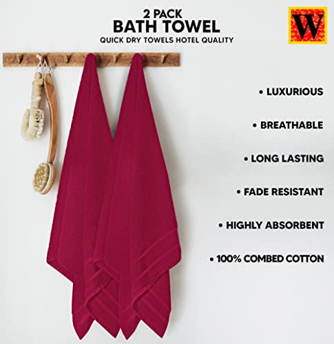 Westlane Linens Premium Cotton 70x140 Bath Towels Hotel & Spa Premium Quality Cotton, Highly Absorbent. (Imperial Purple, Pack of 2) - Image 6