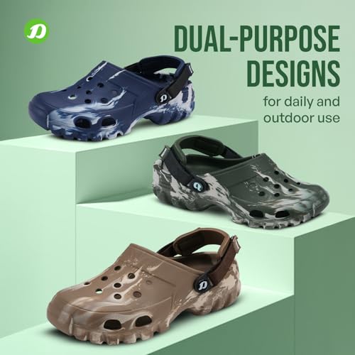 Image of DOCTOR EXTRA SOFT Men's Classic Camo Casual Sports Clogs /Sandals with Adjustable Back Strap for Adult| Comfortable & Lightweight| Stylish & Anti-Skid| Waterproof & Everyday Use Mules Gents Boys D-550