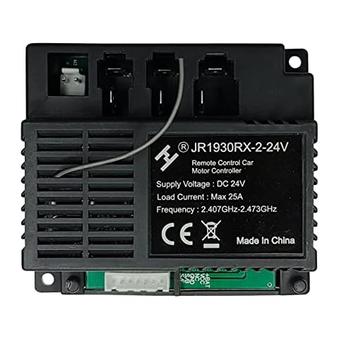 JR1930RX-2-24V Control Box Receiver Match 2.4G Bluetooth Remote Control, Mainboard Motherboad Accessories Kids Powered Wheel Circuit Board Children Electric Ride On Car Replacement Parts Cover