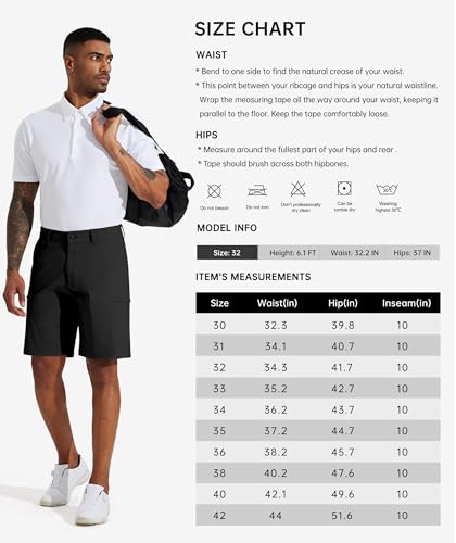 Short de golf extensible pour homme Willit noir taille 58 FR - 7