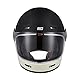 ORIGINE Full Face Integral Motorradhelm Vintage Retro Style Fiberglas Crash Helm ECE(Classic Black,XL)