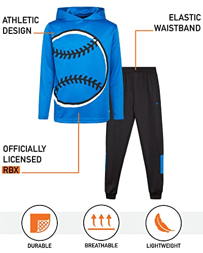 RBX Boys Tracksuit Set - 4 Piece Pullover Thermal Boys Hoodie Sweatshirt and Tricot Jogger Sweatpants Outfit (Sizes 8-12)2