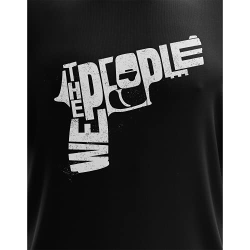 We The People Holsters - We The People Pistol - Round Neck T Shirt - Men\'s Short Sleeve T Shirt - Pro America Logo - American Flag Patriotic Shirt - Black - XL