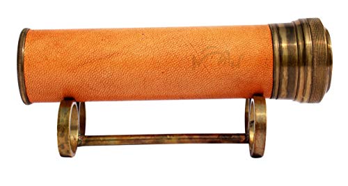 MAH Best Handmade Brass Kaleidoscope Nautical Vintage Antique Style with Stand Gift for Everyone with Leather -3046