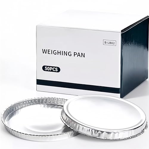 Plateau d'échantillon jetable pour analyseur d'humidité biologique, plateau de balance de laboratoire en feuille d'aluminium, plateau individuel en aluminium, 50 comprimés par carton, diamètre 93 mm