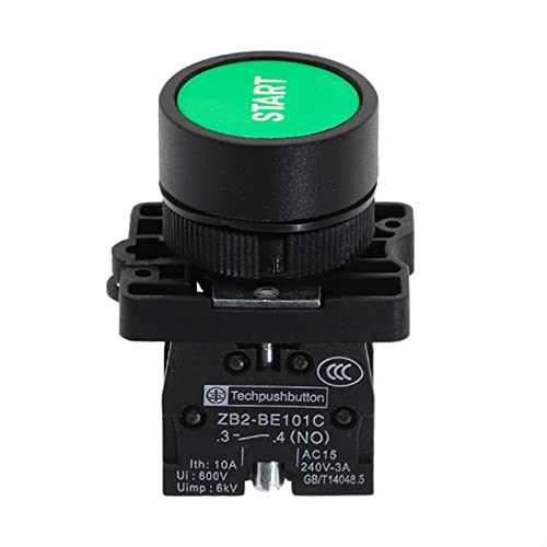 Bouton poussoir vert XB2 interrupteur tactile plat momentané 22mm de commande