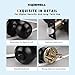 KNOBWELL Matte Black Privacy Door Knob, Interior Bedroom Bathroom Door Knobs with Lock, 10 Pack