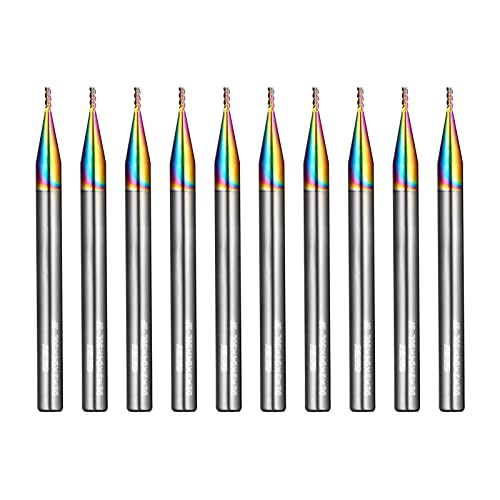 Image of Tools DLC Series Carbide Square End Mill, Diamond-Like Coating, End Mill for Aluminum, Copper, Magnesium Alloys, High Silicon Aluminum, Composite Materials, 3 Flute, Metric Size(D1-50L, 10pcs)