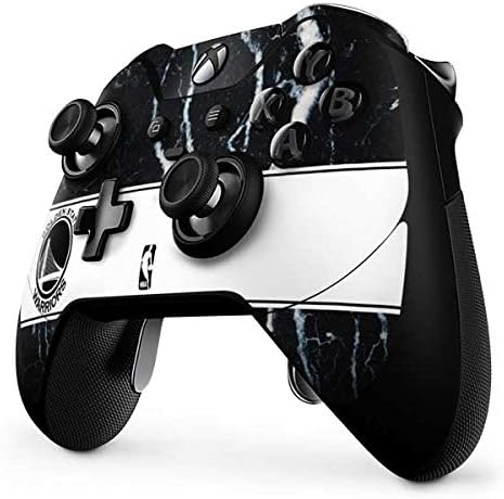 Skinit Decal Gaming Skin Compatible with Xbox One Elite Controller - Officially Licensed NBA Golden State Warriors Marble Design