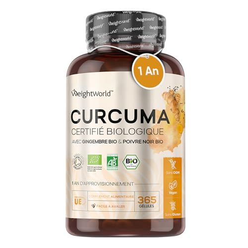 Curcuma Bio Gélules 505mg, 365 Gélules Vegan