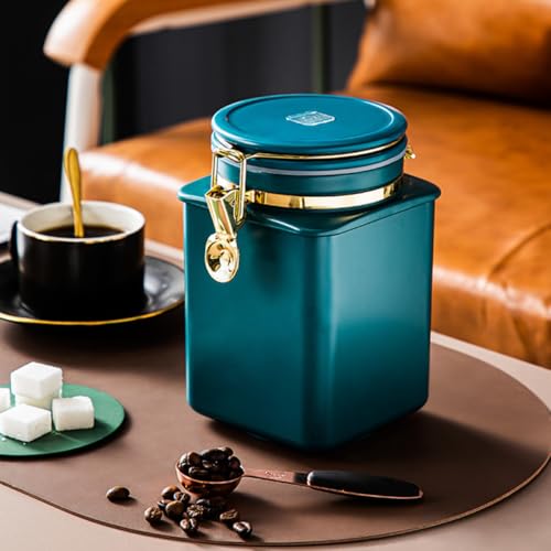 Recipiente hermético para granos de café 1.1L azul miniatura 2