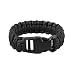 Military Survival Paracord Bracelet (7", Black)