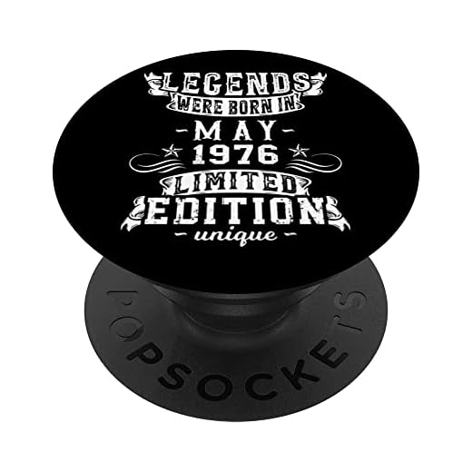 Cumpleaños Mayo 1976 Edición Limitada Regalo Legend May PopSockets PopGrip Intercambiable