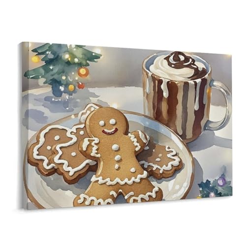 Toile murale cadre Noël 40x30 cm à offrir pour décoration de maison