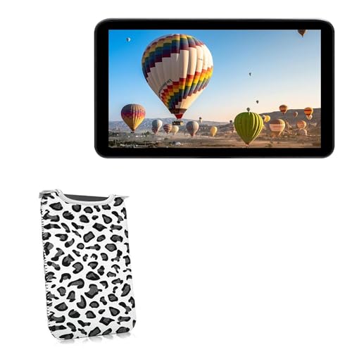 BoxWave Case Compatible with Portkeys LH7H - Snow Leopard Plush SlipSuit, Animal Leopard Print Padded Soft Sleeve