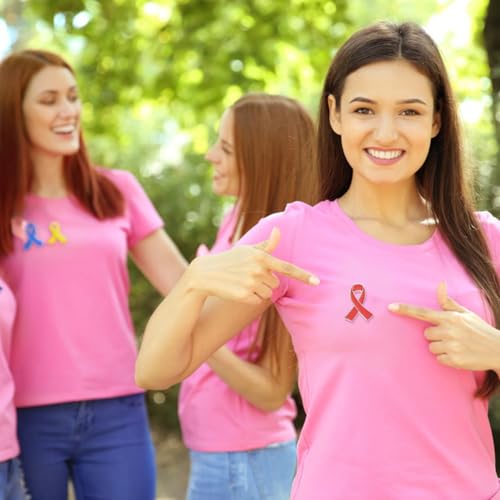 SUPERFINDINGS 160PCS 10 Colors Breast Cancer Awareness Ribbon Pins Colorful Ribbon Pins Alloy Enamel Cancer Awareness Brooches Hope Lapel Pin Bulk for Charity Recognition Public Event by SUPERFINDINGS - Image 5