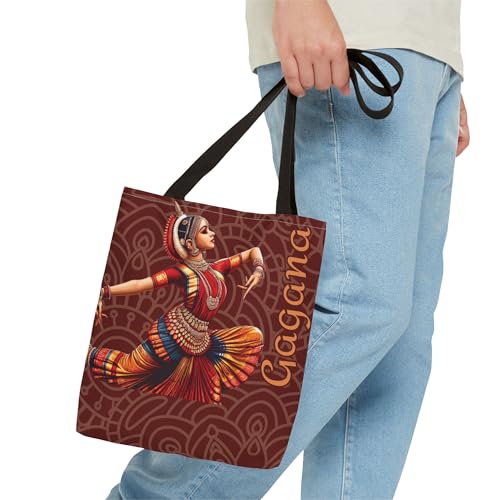 Personalized tote bag artistic design Carnatic dancer Hindi dancer music lover South Asian, India Desi gift Bharatanatyam3