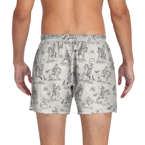 Image of Men's Boxer Shorts Cotton Loose Underwear with Button Fly