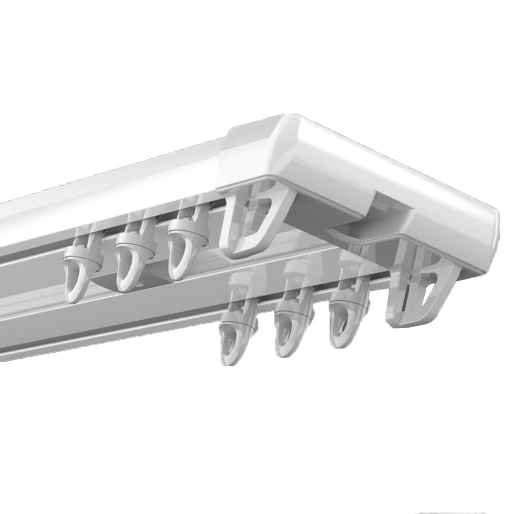 Tringle à rideaux pour salon moderne de 2 m à 3 m blanc épuré