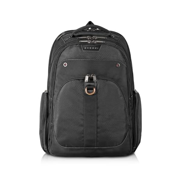 Everki Atlas Business Laptop Backpack - Women's or Men's Backpack for Work with 13" - 17.3" Adjustable Compartment, 32L Capacity - Travel Friendly Office Backpack Laptop Bag (EKP121), Black