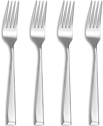 Royalrose Alexander Fine 8.1"Dinner Fork, Set of 4, 18/10 Stainless Steel, Well Made, Dishwasher Safe, Heavy Duty Fork