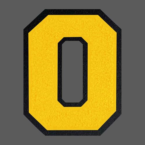 FANCIBAND 4.5 Inch Chenille Varsity Letter Patches Yellow Iron On Letters