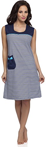 Preisvergleich Produktbild Merry Style Damen Nachthemd M1R32 (Dunkelblau / Blau, XS)