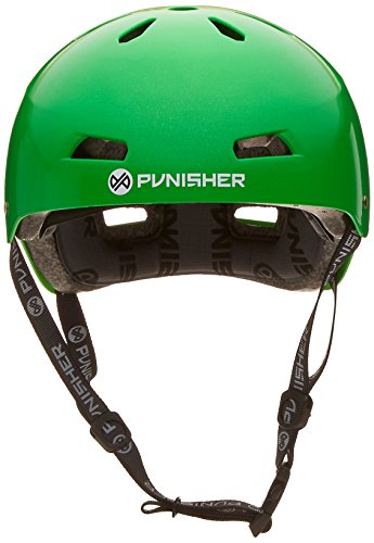 Punisher Skateboards Pro 13-Vent Dual Safety Certified BMX Bike and Skateboard Helmet, Bright Neon Lime Green, Youth/Teen 9+ - Thumbnail 6