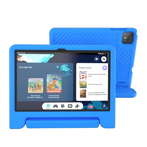 Image of JREN 11 inch Kids Tablet Android 15- 128GB Storage, 6GB RAM,WiFi & Bluetooth, Parental Controls - Tablet for Kids Teens, Children Tabletas with Case Cameras Blue
