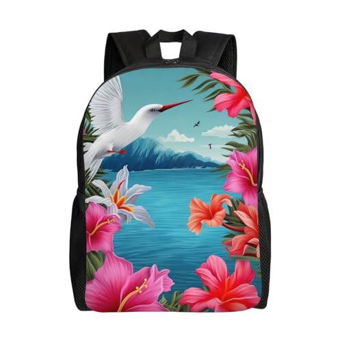 Sac à dos hawaïen pour ordinateur portable 15 pouces voyage école travail
