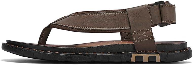 Mens Sandals Beach Flip Flop Comfort Casual Thong Hiking Water Soprt Leather Athletic Slipper