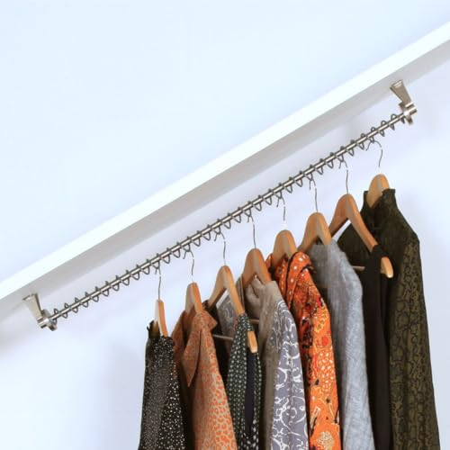 ZEBEDEE HANGING RAIL. Zebedee - Barra para colgar en cualquier ángulo, ahorro de espacio, barra de ropa en ángulo para techos inclinados, armarios en ángulo, aleros del ático y debajo de escaleras