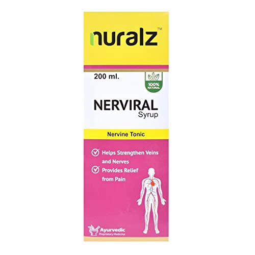 Image of Nuralz Nerviral Syrup - Nerves, Veins & Nervous System Health Supplement - With Goodness Of Arjuna, Giloy, Gokshura, Punarnava, Nirgundi, Nagarmotha, Rasna, And Ashwagandha (200 Ml)
