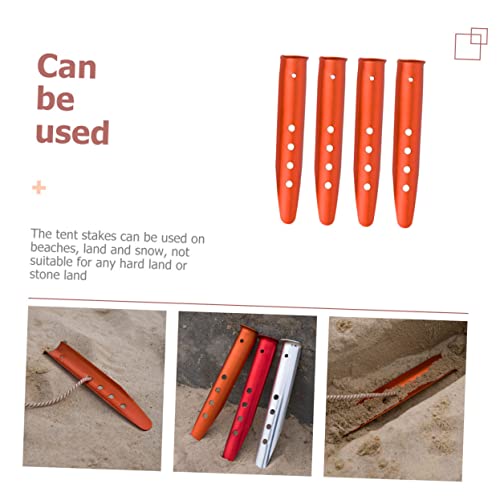 8 piezas Estacas para Tienda de Campaña de Aleación de Aluminio Naranja para Exterior Gama Profesional miniatura 6