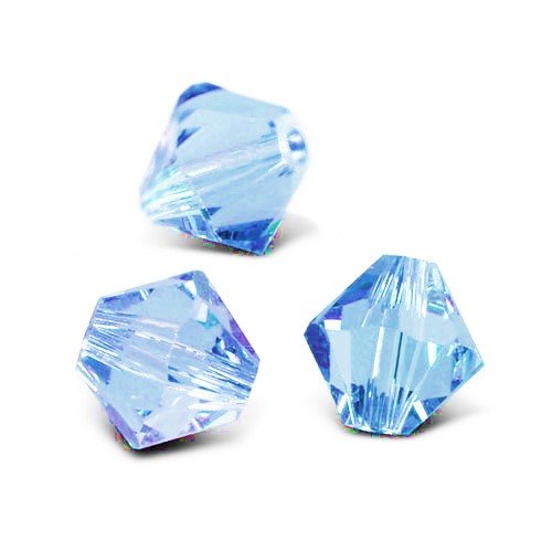 Cristallo Ceco Perline Blu Chiaro Bicono