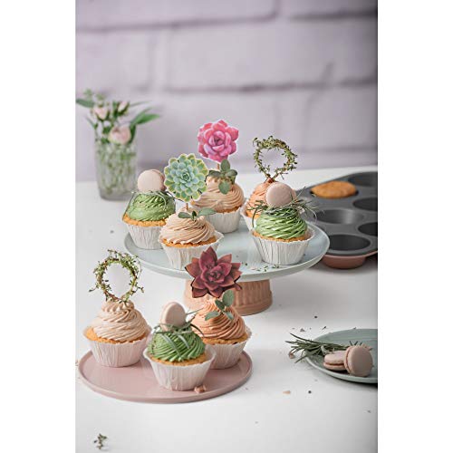 Foto von Original Kaiser EverCream Colors Muffin Backblech für 12 Muffins, Muffinform 38 x 27 cm, antihaftbeschichtet, Standardgröße, Cupcake Formen, Muffinblech, koralle