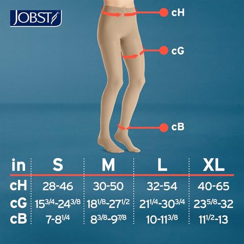 Image of JOBST UltraSheer Waist-High Compression Stockings for Women - Closed Toe - Medical Compression 20-30 mmHg - For Varicose and Spider Veins - Helps Prevent Swelling