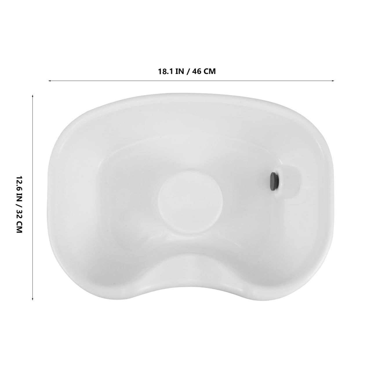 Healeved Lavandino portatile per lavare i capelli prostrati, letto con supporto ergonomico per testa e collo scarico per anziani disabili e incinte, casa e ospedali bianco