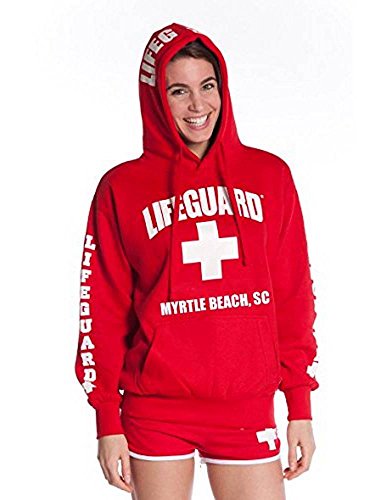 Lifeguard official ladies myrtle beach hoodie red large