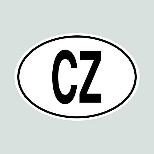 Sponsored Ad - CZ Czech Republic Country Code Oval Sticker Decal Vinyl Made in USA